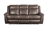Lydia Brown Leather Aire Sofa Model LV00654 By ACME Furniture